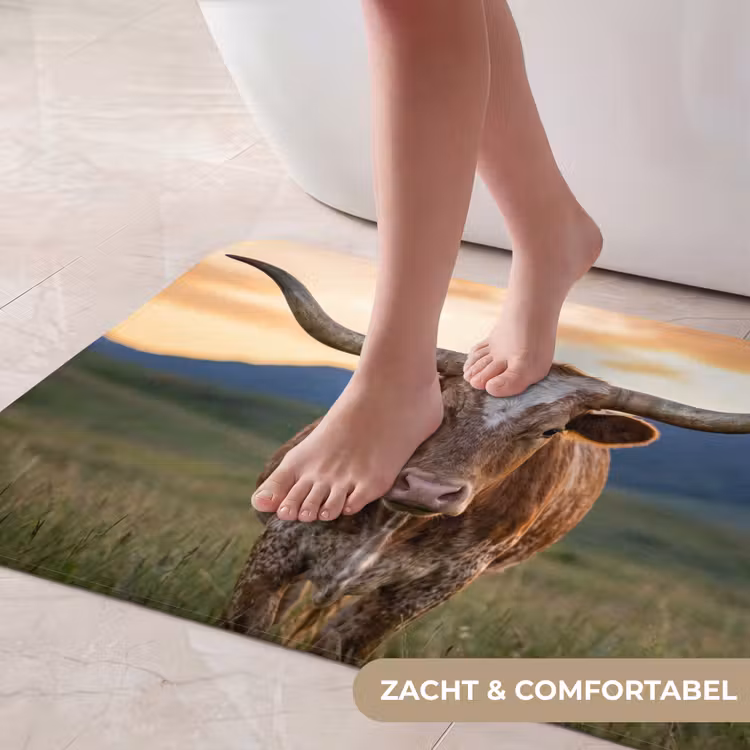 Badmat - Longhorn - Landschap - Zonsondergang — 5