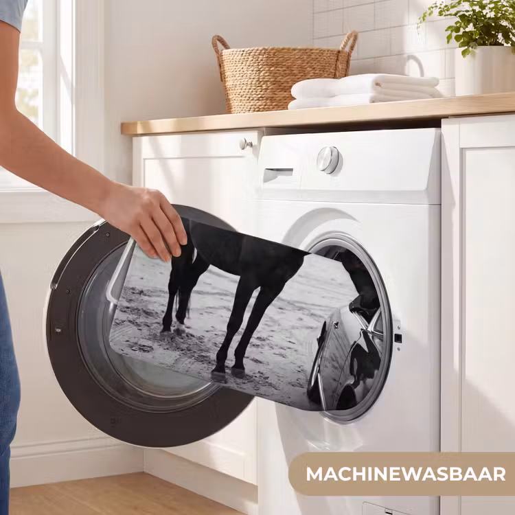Badmat - Paard - Auto - Zwart - Wit — 7