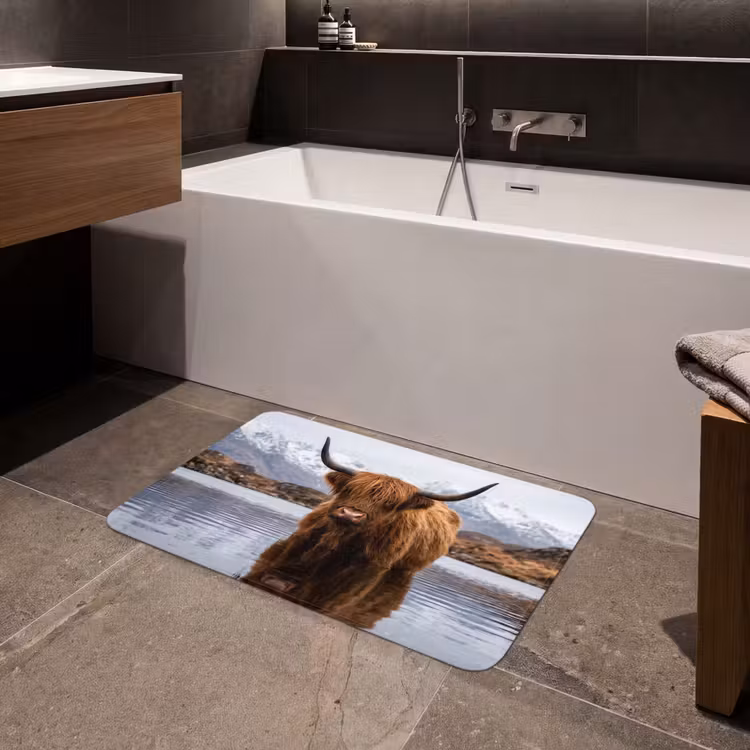 Badmat - Schotse hooglander - Bruin - Water — 4