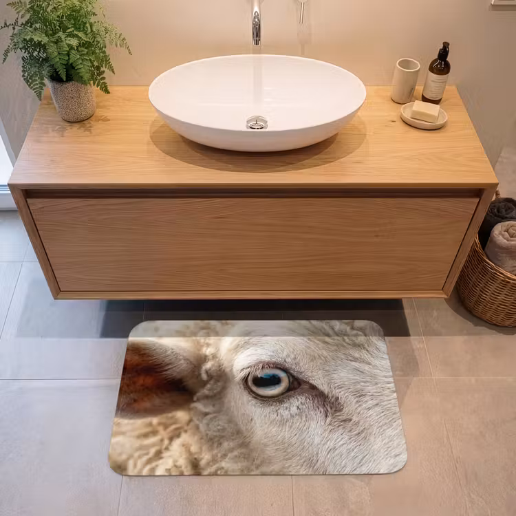 Badmat - Schaap - Oog - Wit — 2