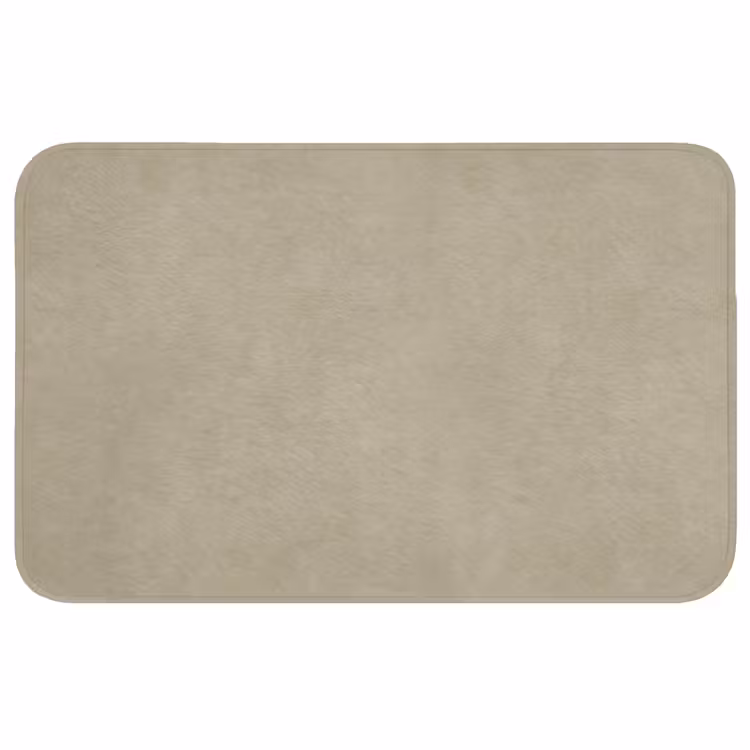 Badmat - Taupekleur - Gewolkt textuur - Natuurlijk — 1