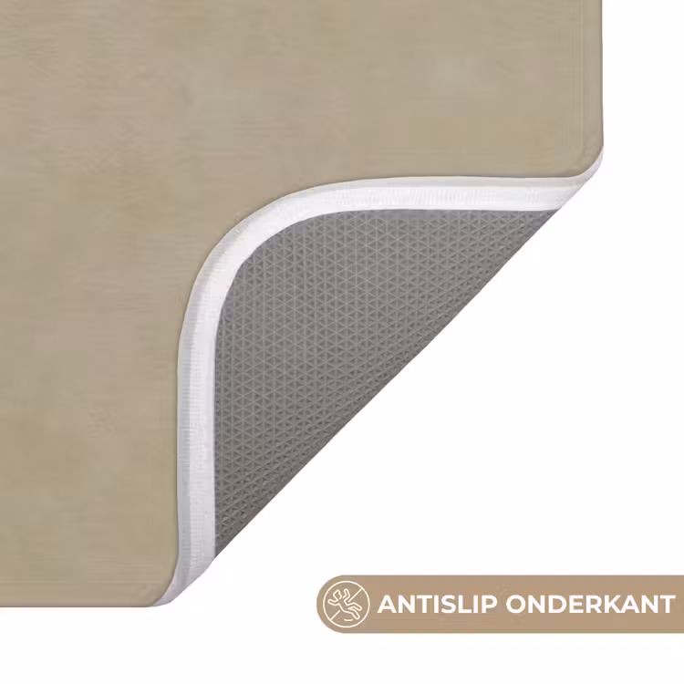 Badmat - Taupekleur - Gewolkt textuur - Natuurlijk — 3