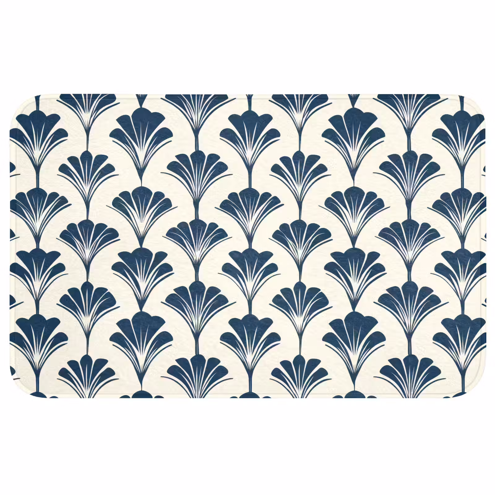 Badmat - Klassiek - Motief - Blauw — 1