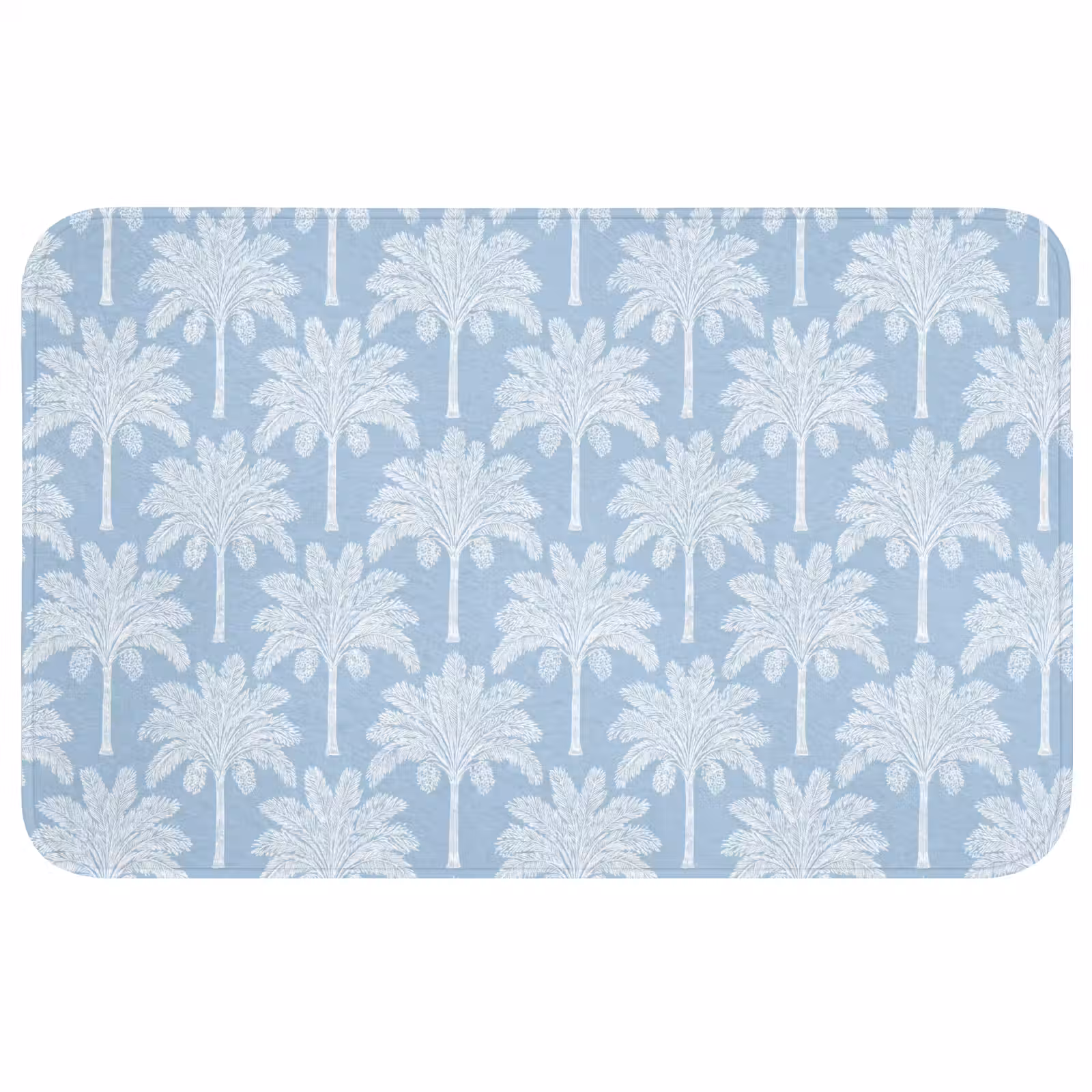 Badmat - Palmboom - Modern - Blauw — 1