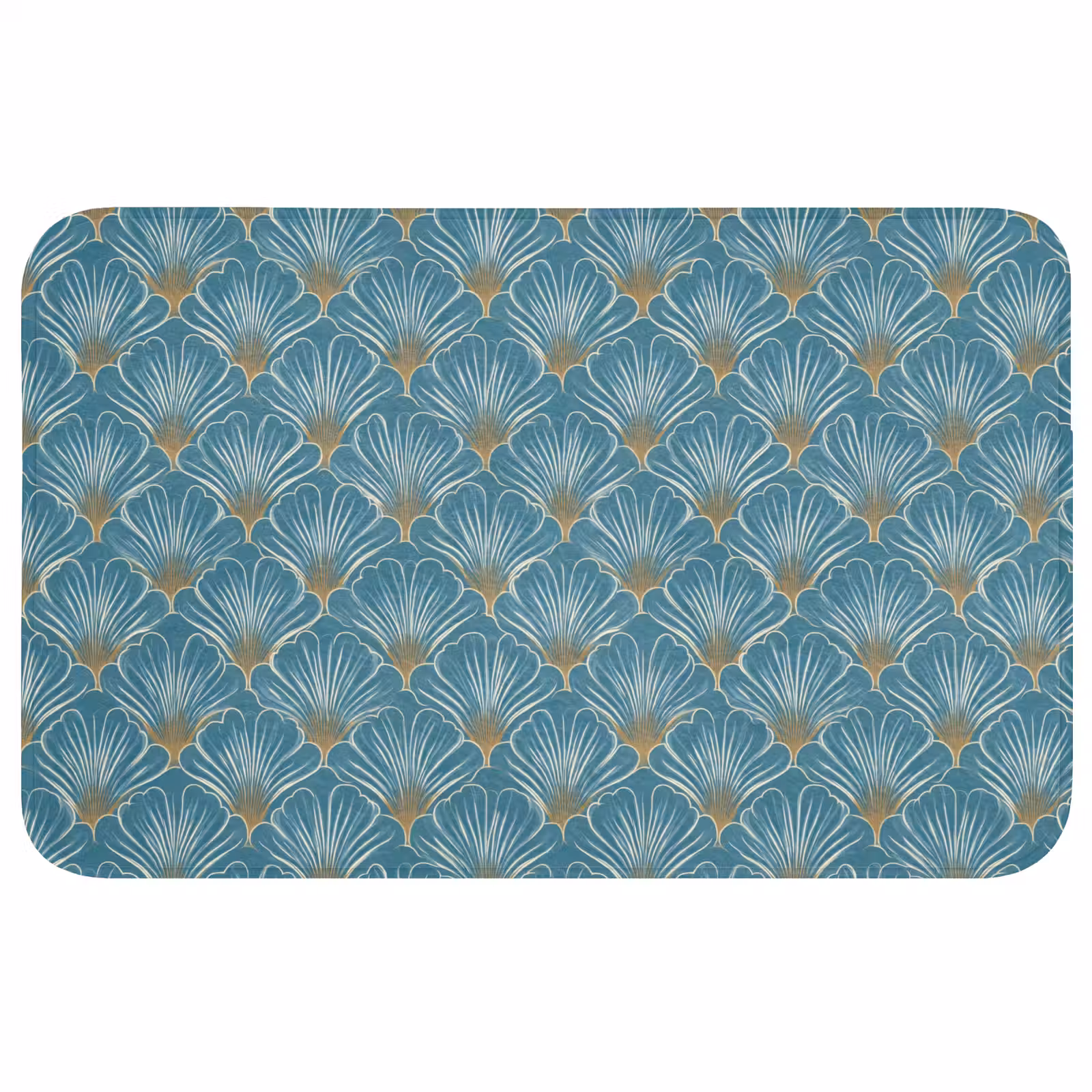 Badmat - Symmetrisch - Patroon - Blauw — 1