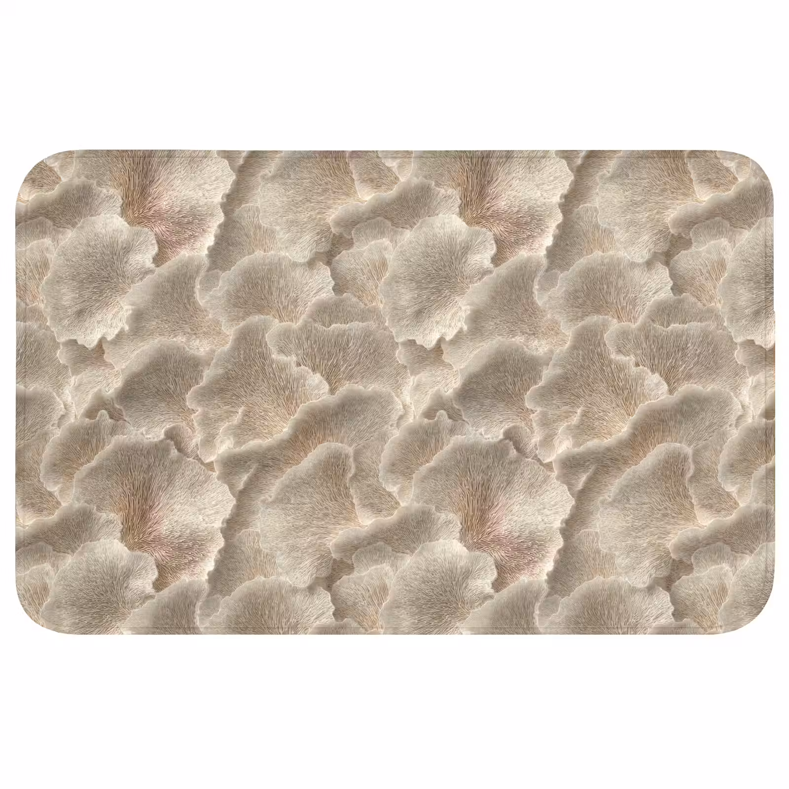 Badmat - Waaierstructuren - Beige - Vezeltextuur — 1