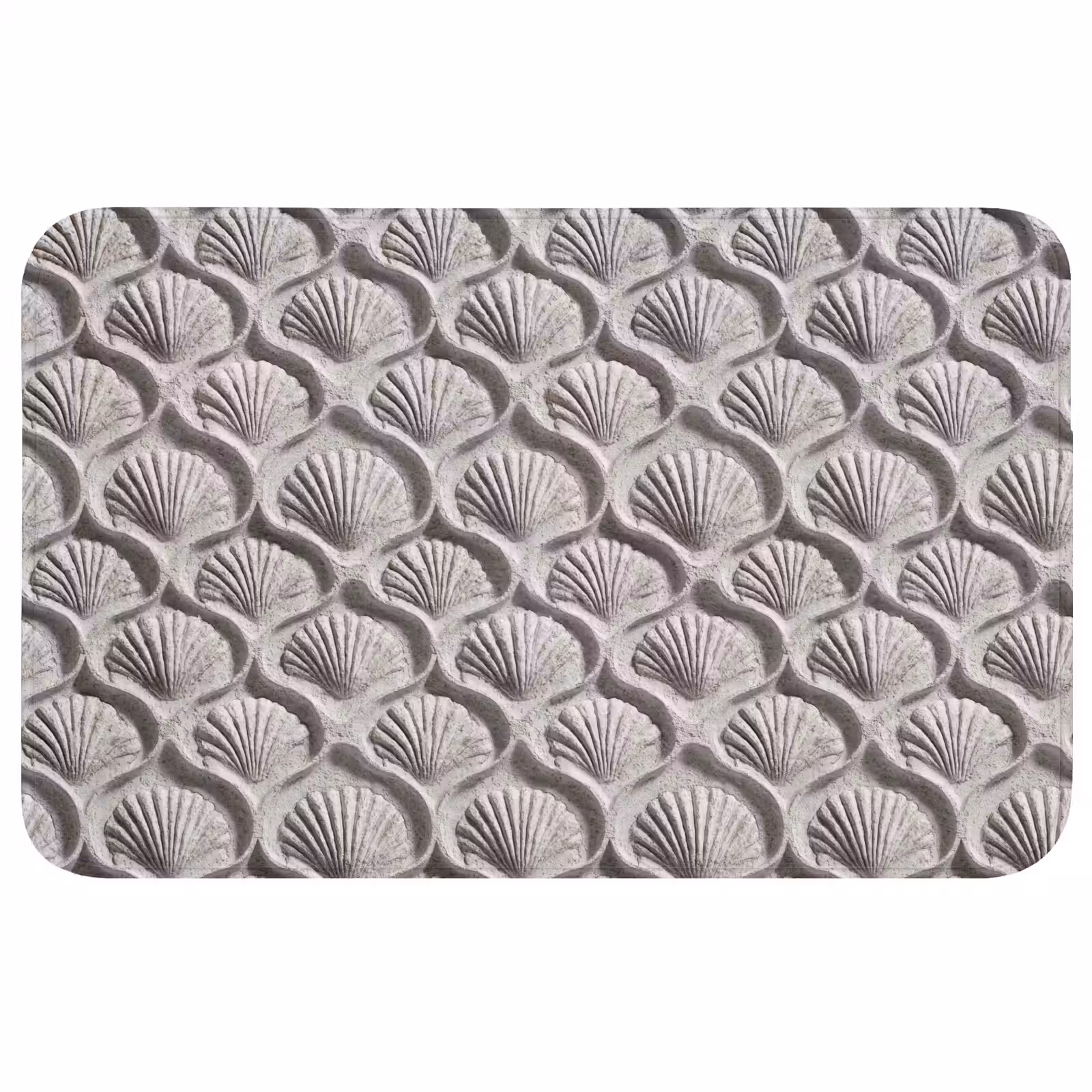 Badmat - Zand - Schelpenvorm - Grijs — 1