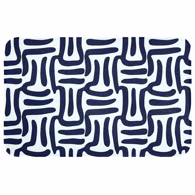 Badmat - Abstract - Modern - Blauw — 1