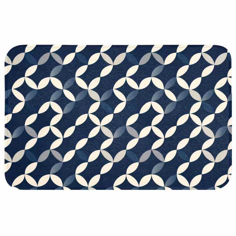 Badmat - Abstract - Patroon - Blauw — 1