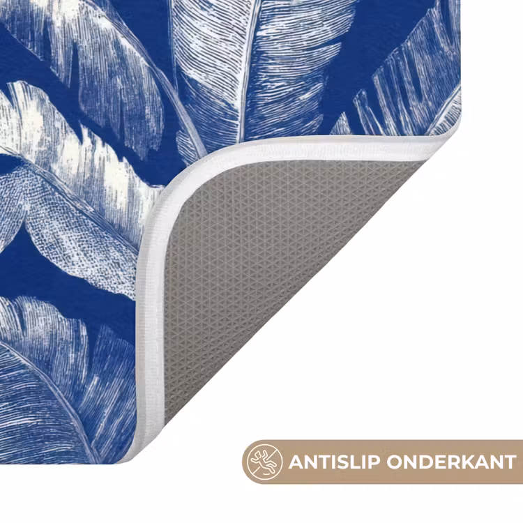 Badmat - Blad - Palm - Blauw — 3