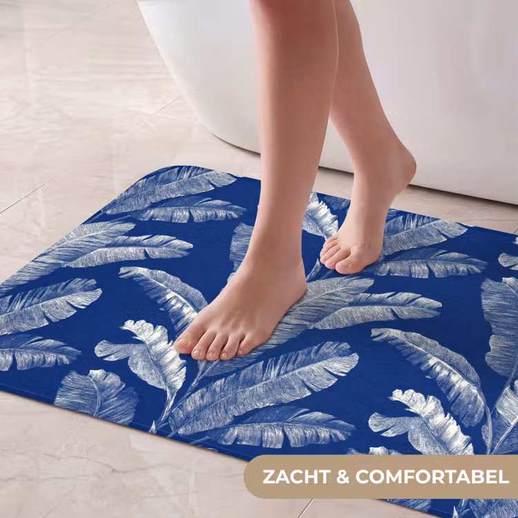 Badmat - Blad - Palm - Blauw — 5