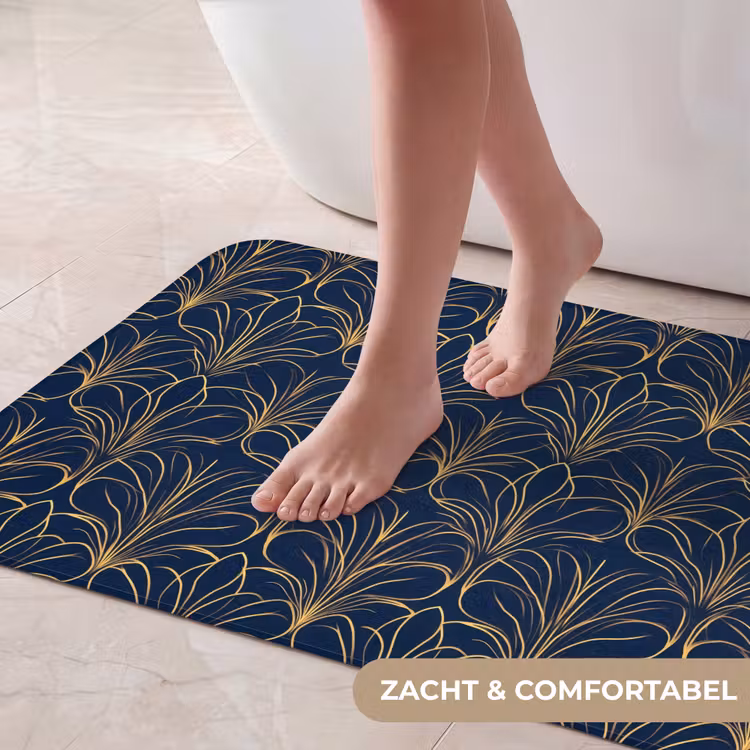 Badmat - Deco - Waaier - Blauw — 5