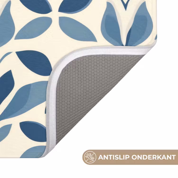 Badmat - Flora - Modern - Blauw — 3