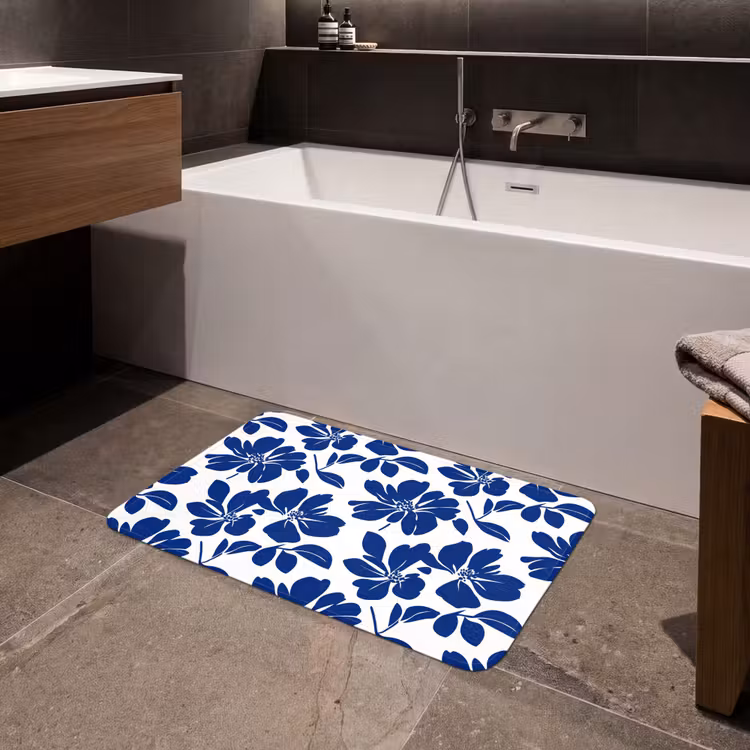 Badmat - Floraal - Modern - Blauw — 4