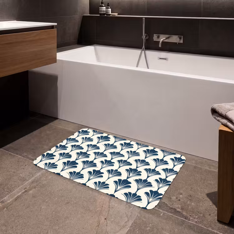 Badmat - Klassiek - Motief - Blauw — 4