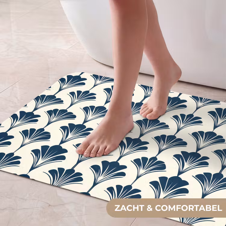Badmat - Klassiek - Motief - Blauw — 5