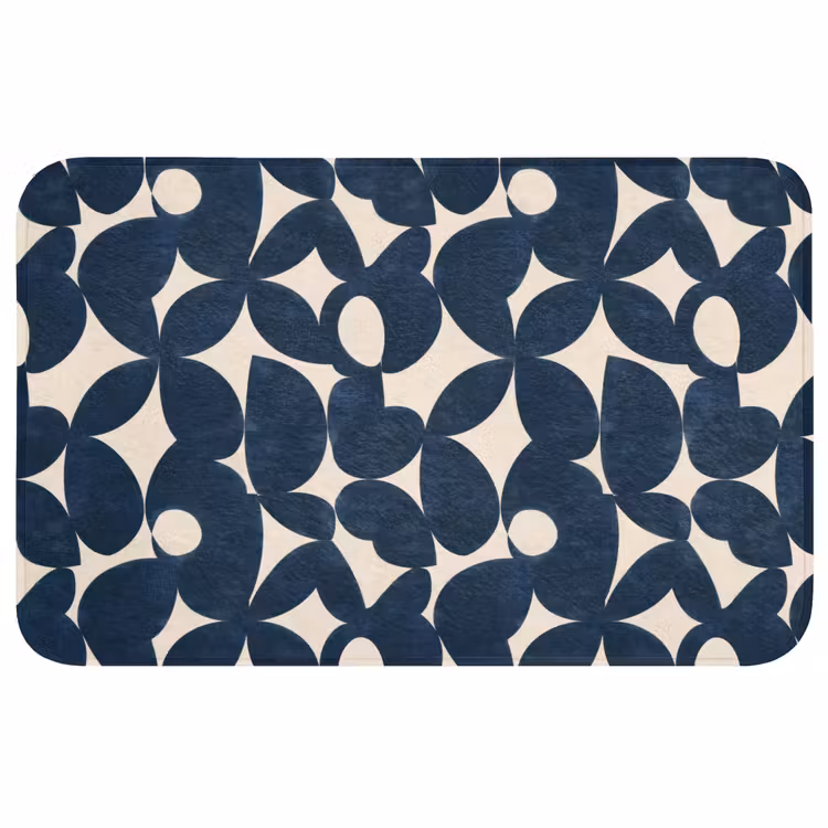 Badmat - Modern - Geometrisch - Blauw — 1