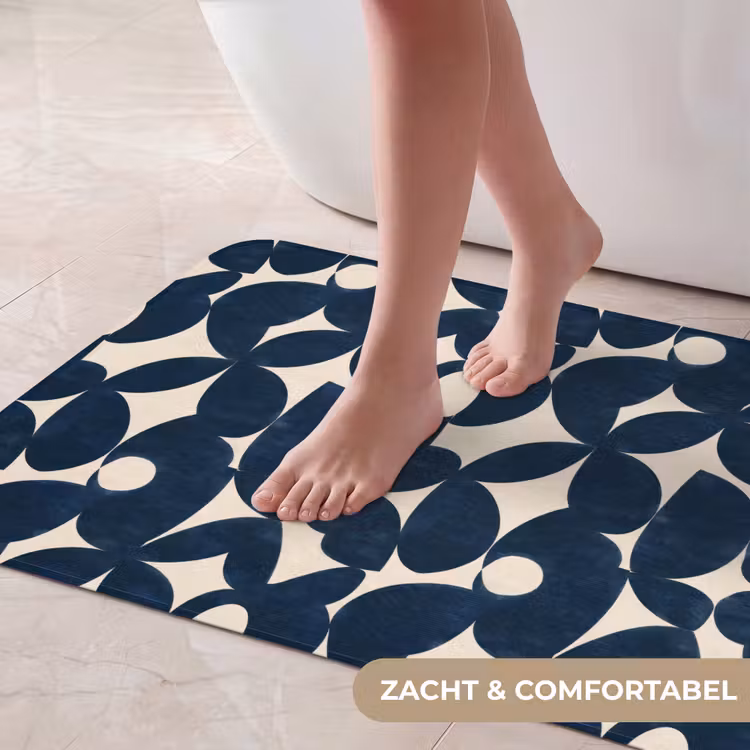Badmat - Modern - Geometrisch - Blauw — 5