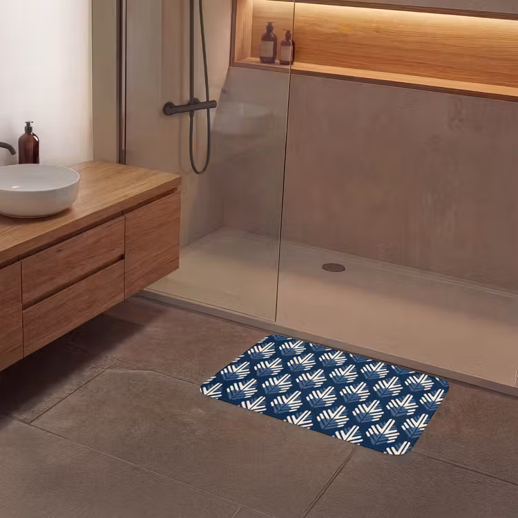 Badmat - Modern - Patroon - Blauw — 6