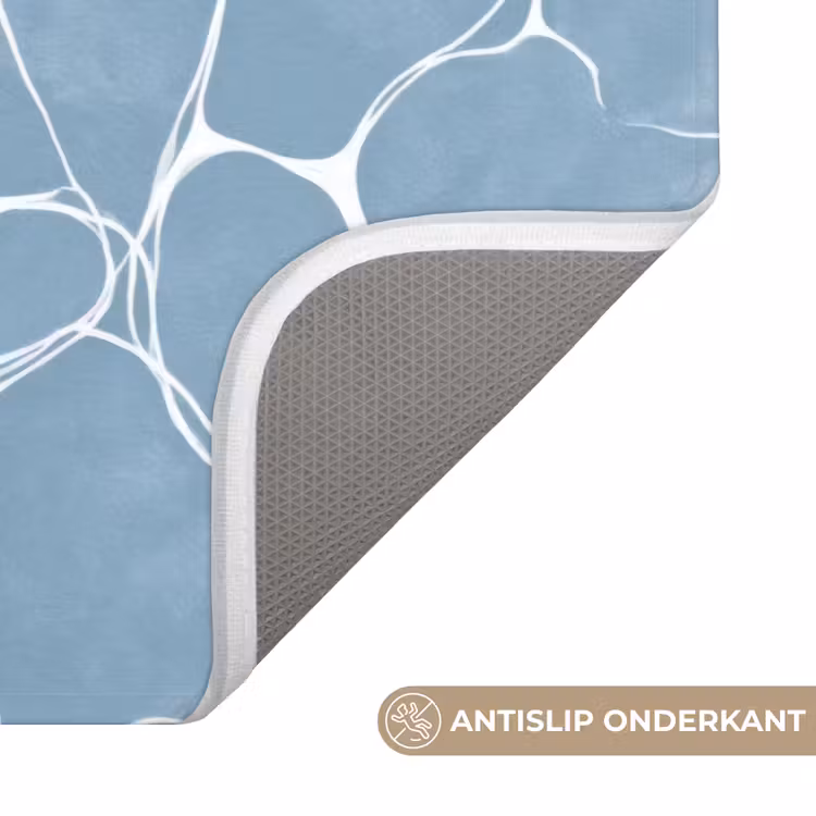 Badmat - Organisch - Patroon - Blauw — 3