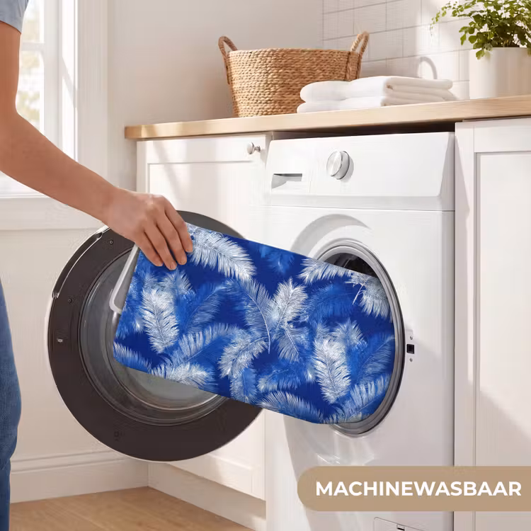 Badmat - Palmblad - Patroon - Blauw — 7