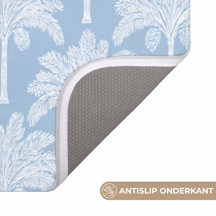 Badmat - Palmboom - Modern - Blauw — 3