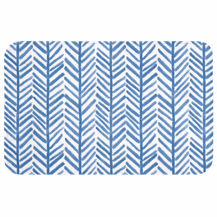 Badmat - Patroon - Streep - Blauw — 1