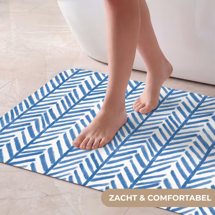Badmat - Patroon - Streep - Blauw — 5