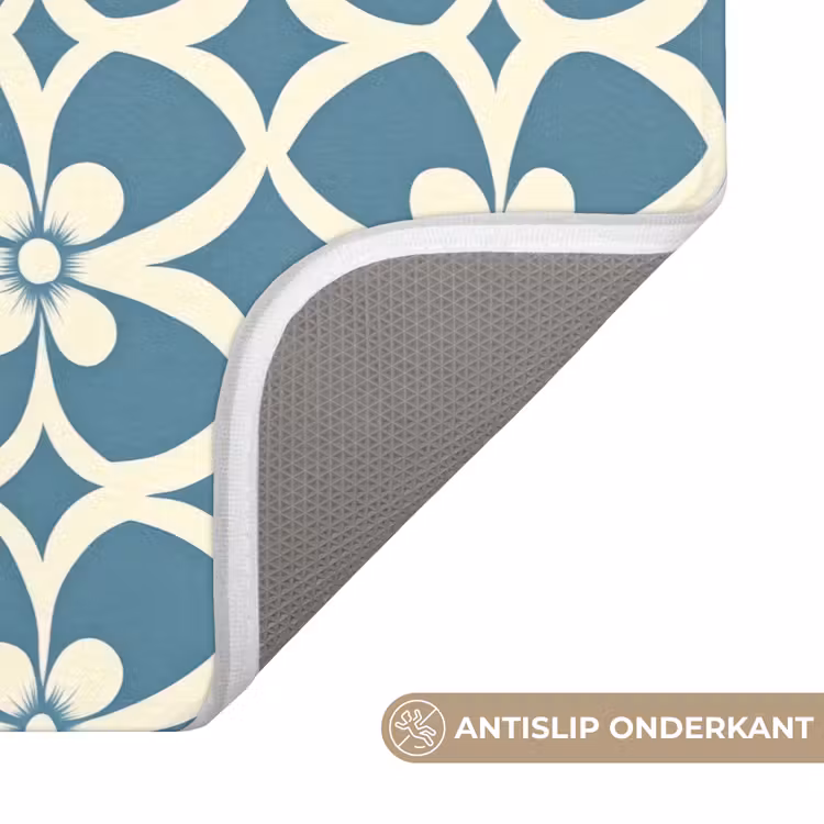Badmat - Patroon - Symmetrisch - Blauw — 3