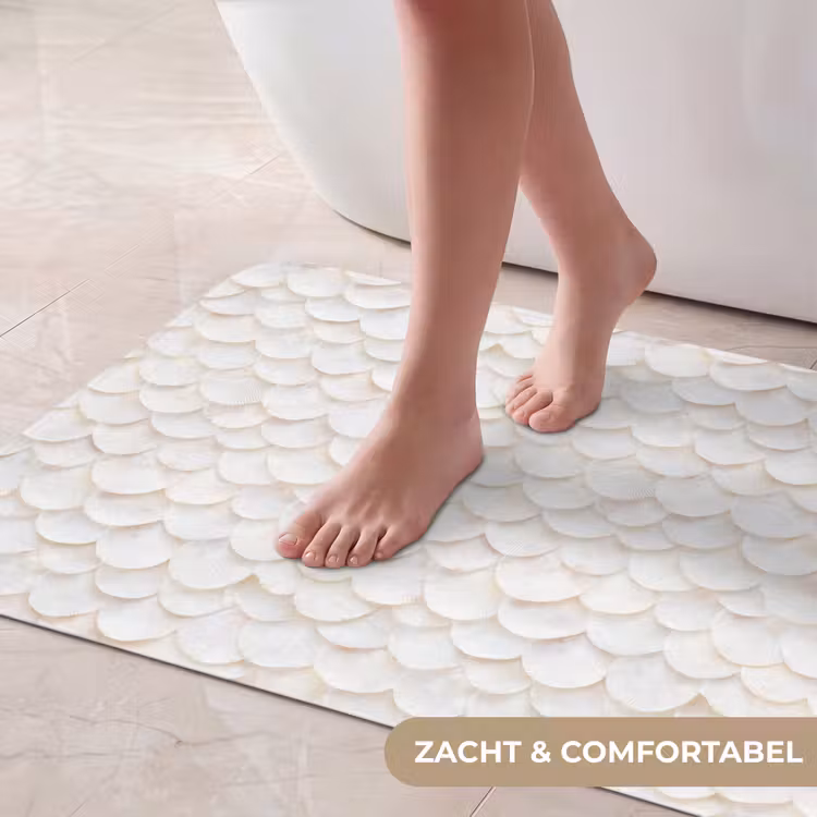 Badmat - Schubben - Wit - Elegant — 5