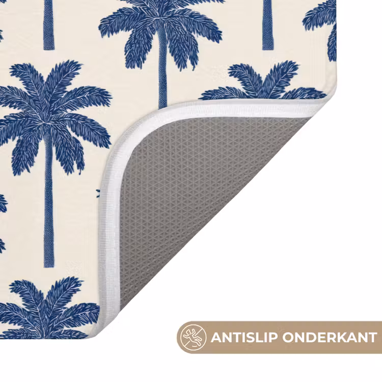 Badmat - Symmetrisch - Palm - Blauw — 3