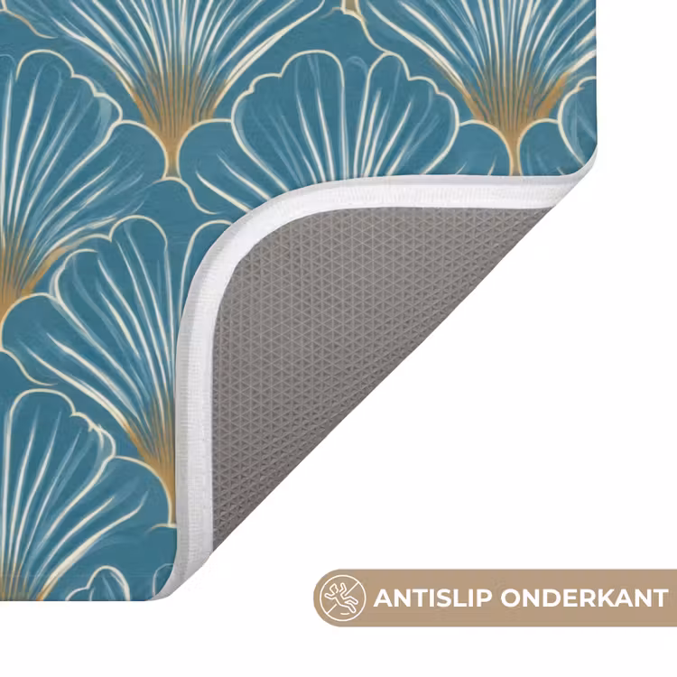 Badmat - Symmetrisch - Patroon - Blauw — 3