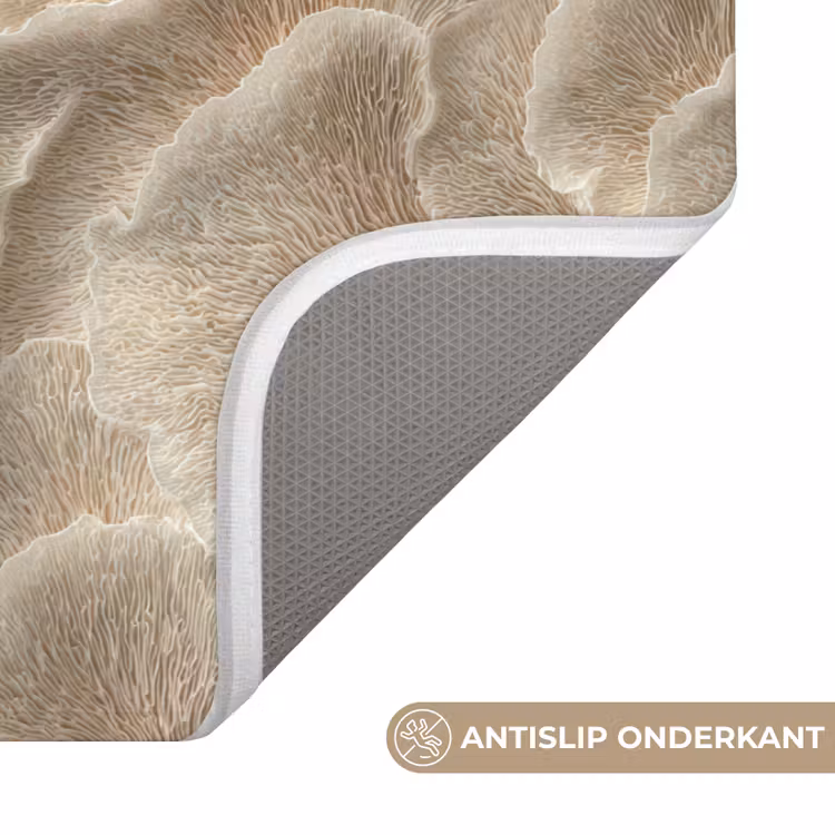 Badmat - Waaierstructuren - Beige - Vezeltextuur — 3