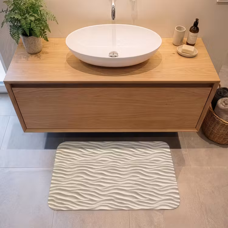 Badmat - Zand - Golven - Beige — 2
