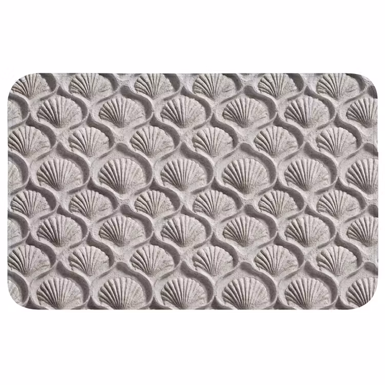 Badmat - Zand - Schelpenvorm - Grijs — 1