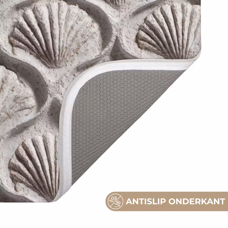 Badmat - Zand - Schelpenvorm - Grijs — 3