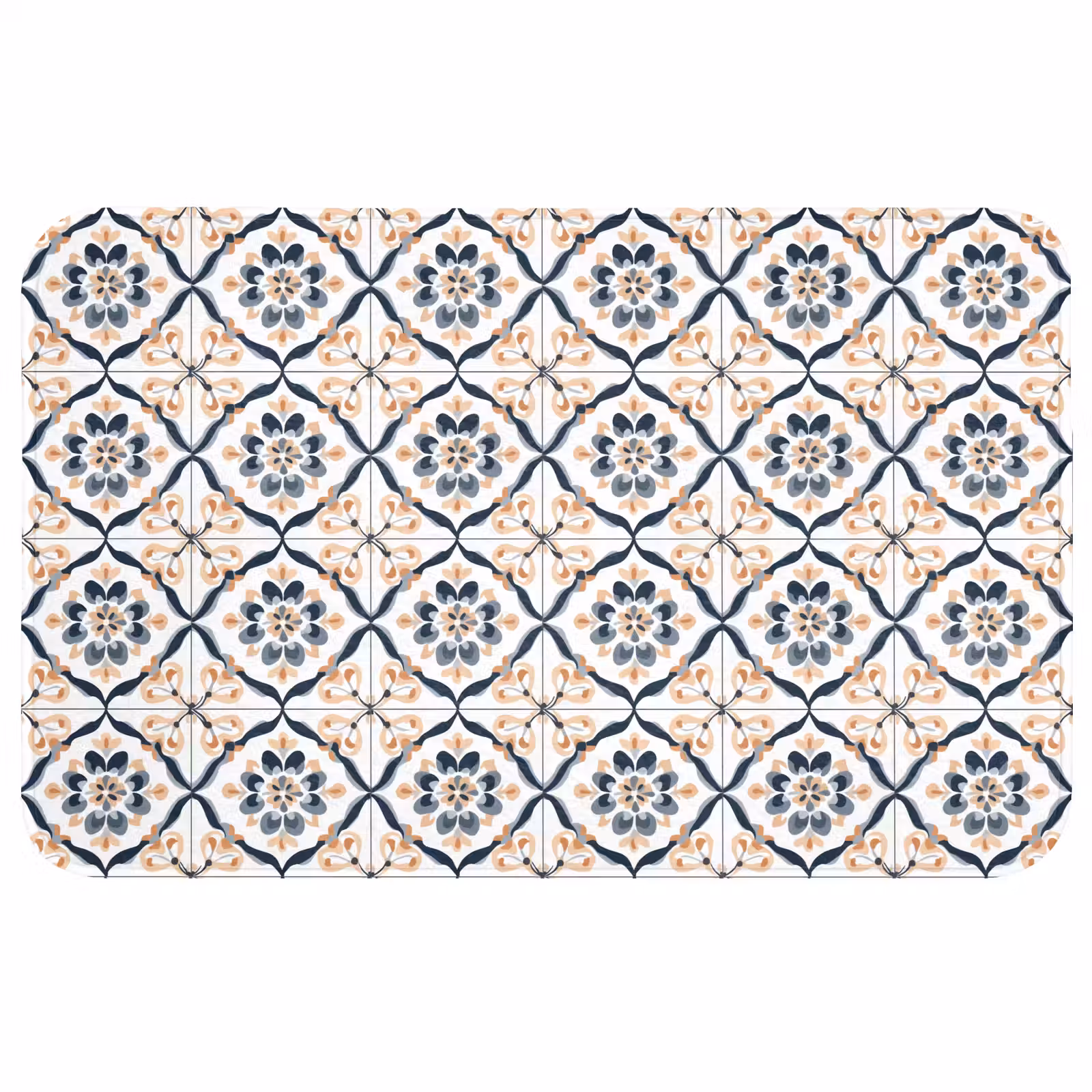 Badmat - Bladvorm - Patroon - Kleurrijk — 1