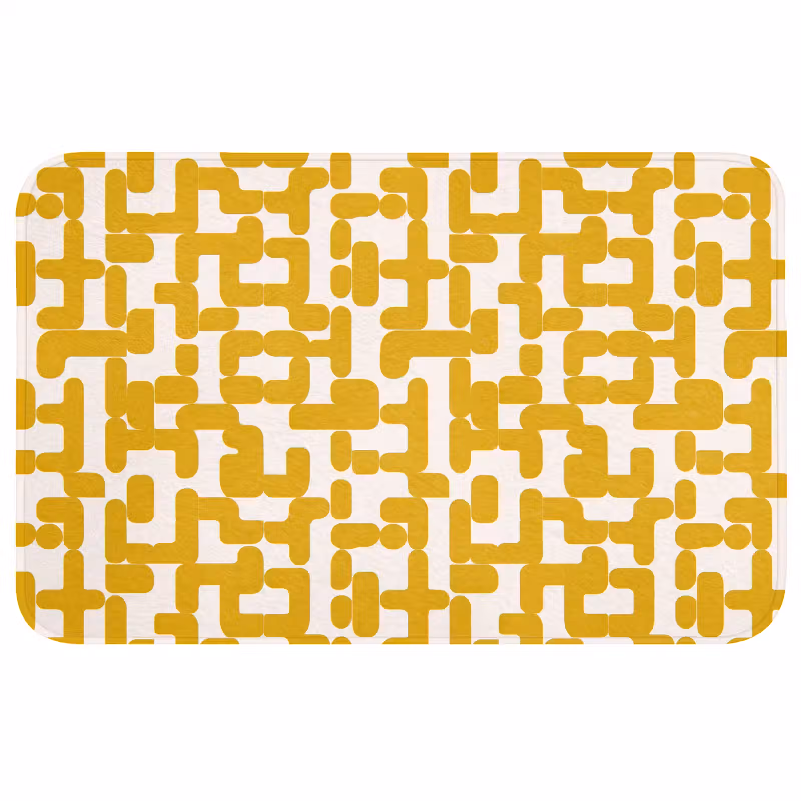 Badmat - Geel - Beige - Patroon — 1