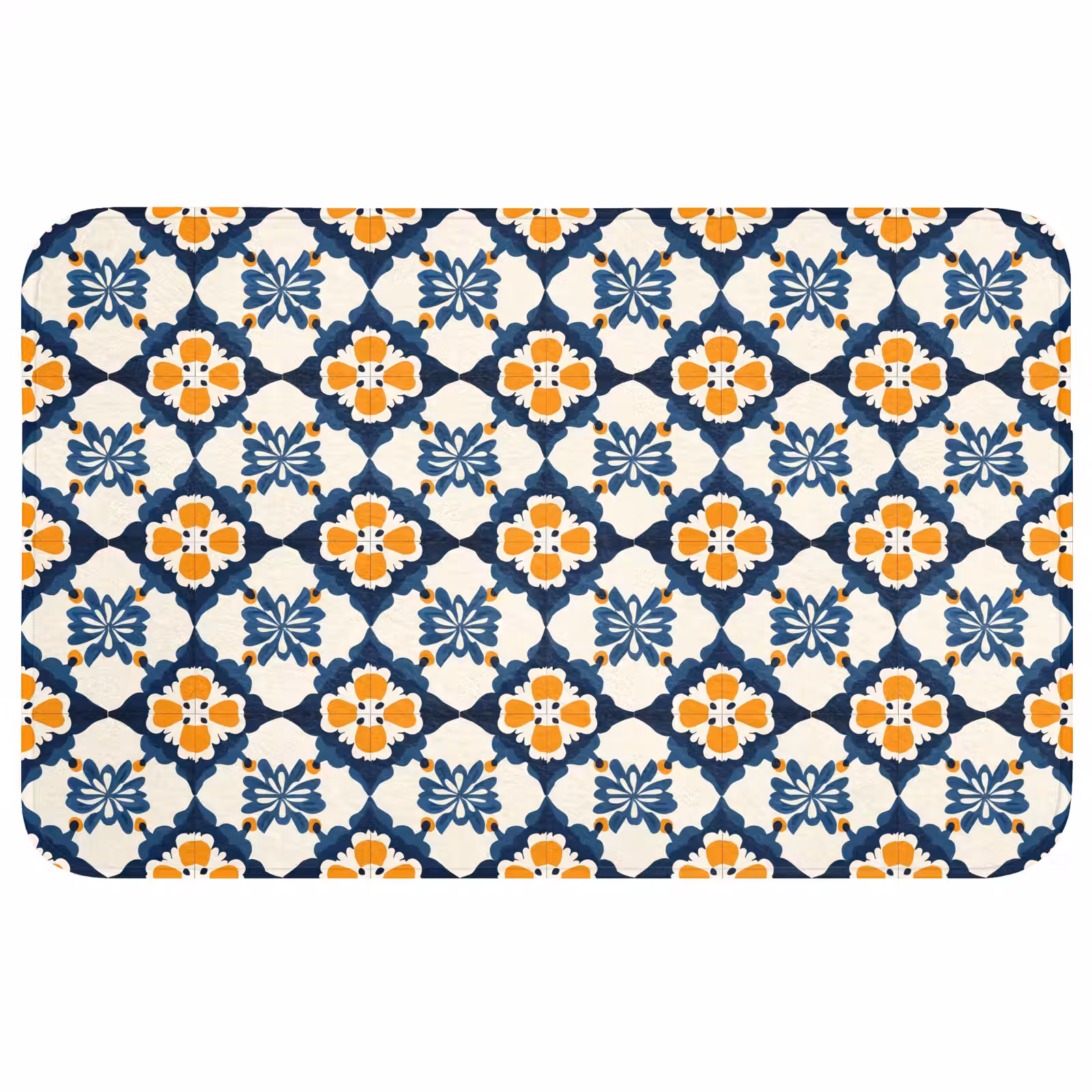 Badmat - Klassiek - Geometrisch - Blauw — 1