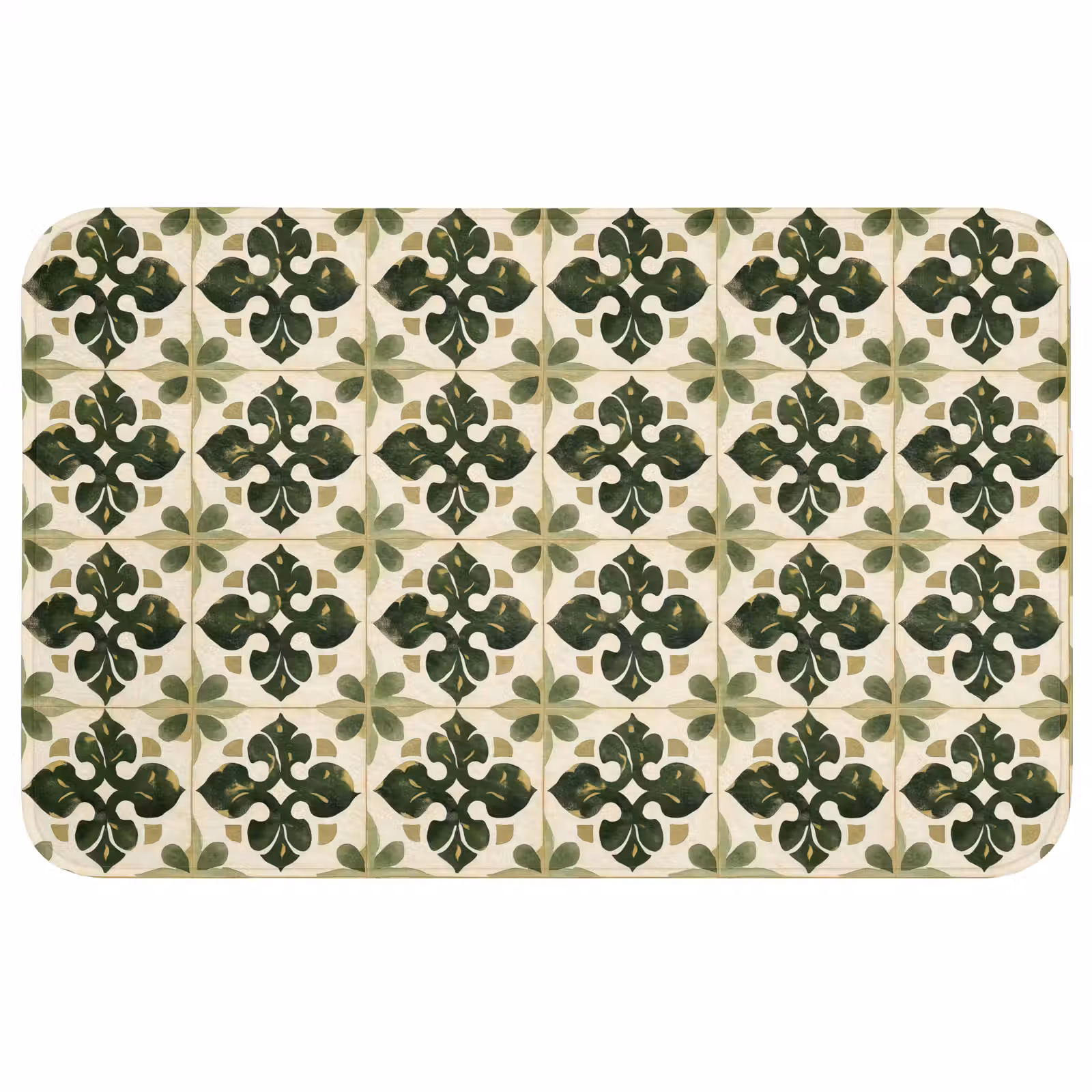 Badmat - Patroon - Tegel - Groen — 1