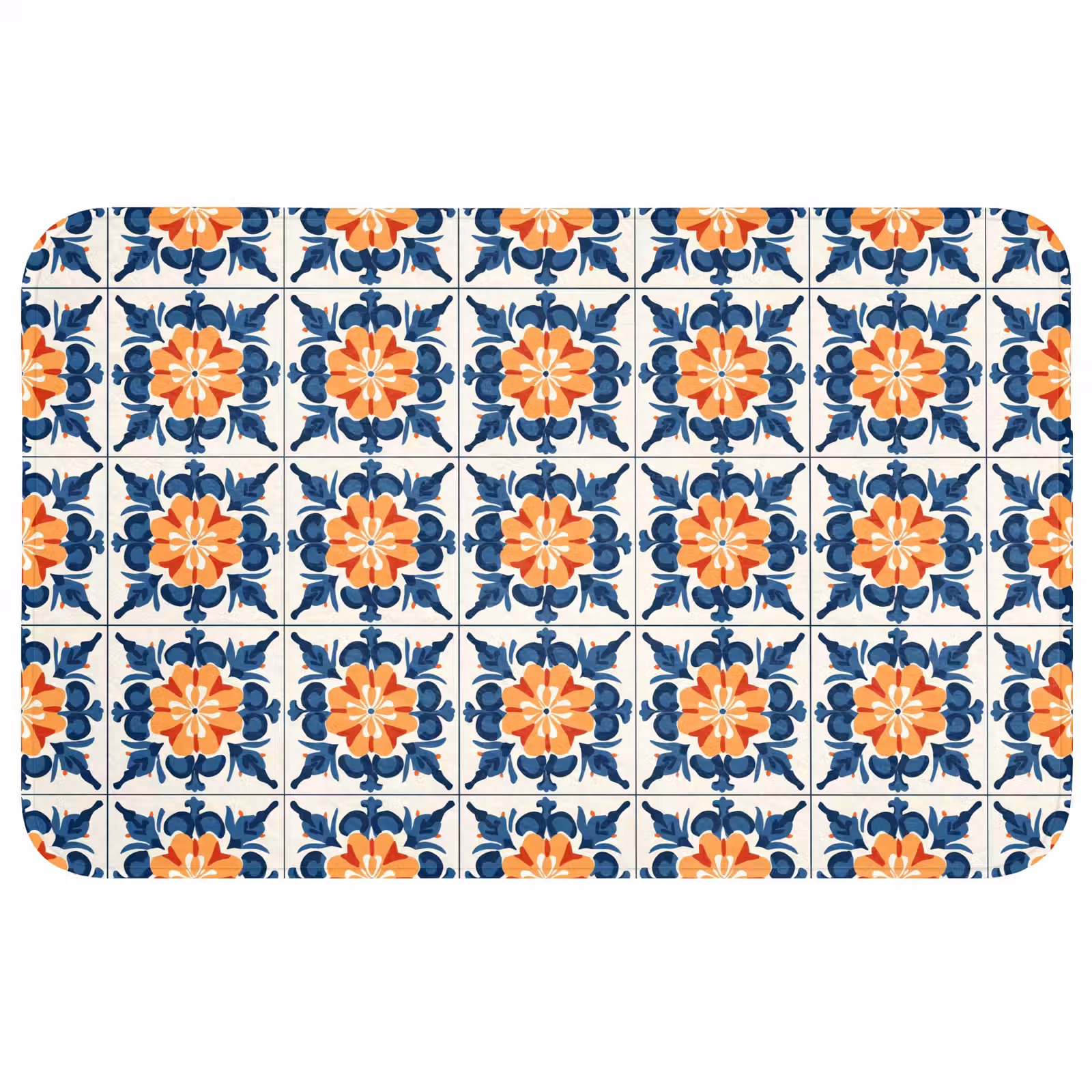 Badmat - Traditioneel - Tegel - Oranje — 1
