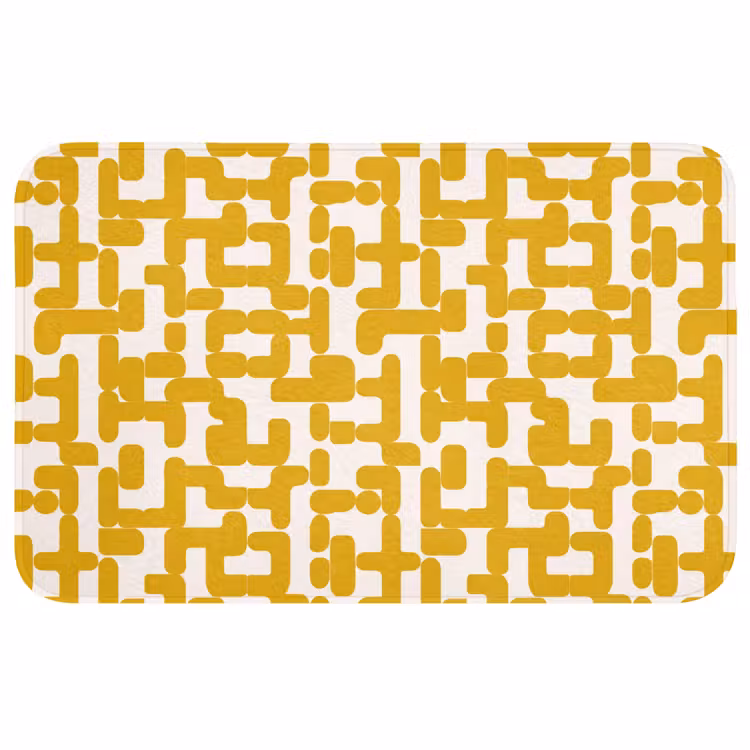 Badmat - Geel - Beige - Patroon — 1