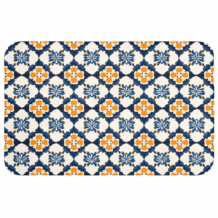Badmat - Klassiek - Geometrisch - Blauw — 1
