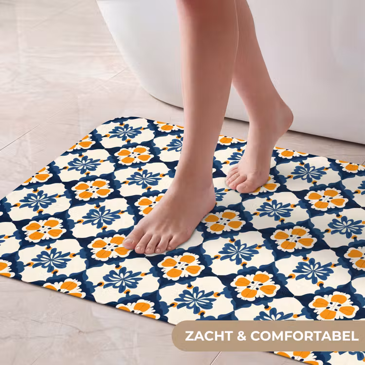 Badmat - Klassiek - Geometrisch - Blauw — 5