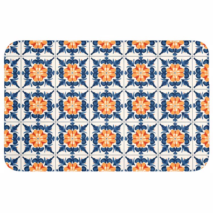 Badmat - Traditioneel - Tegel - Oranje — 1