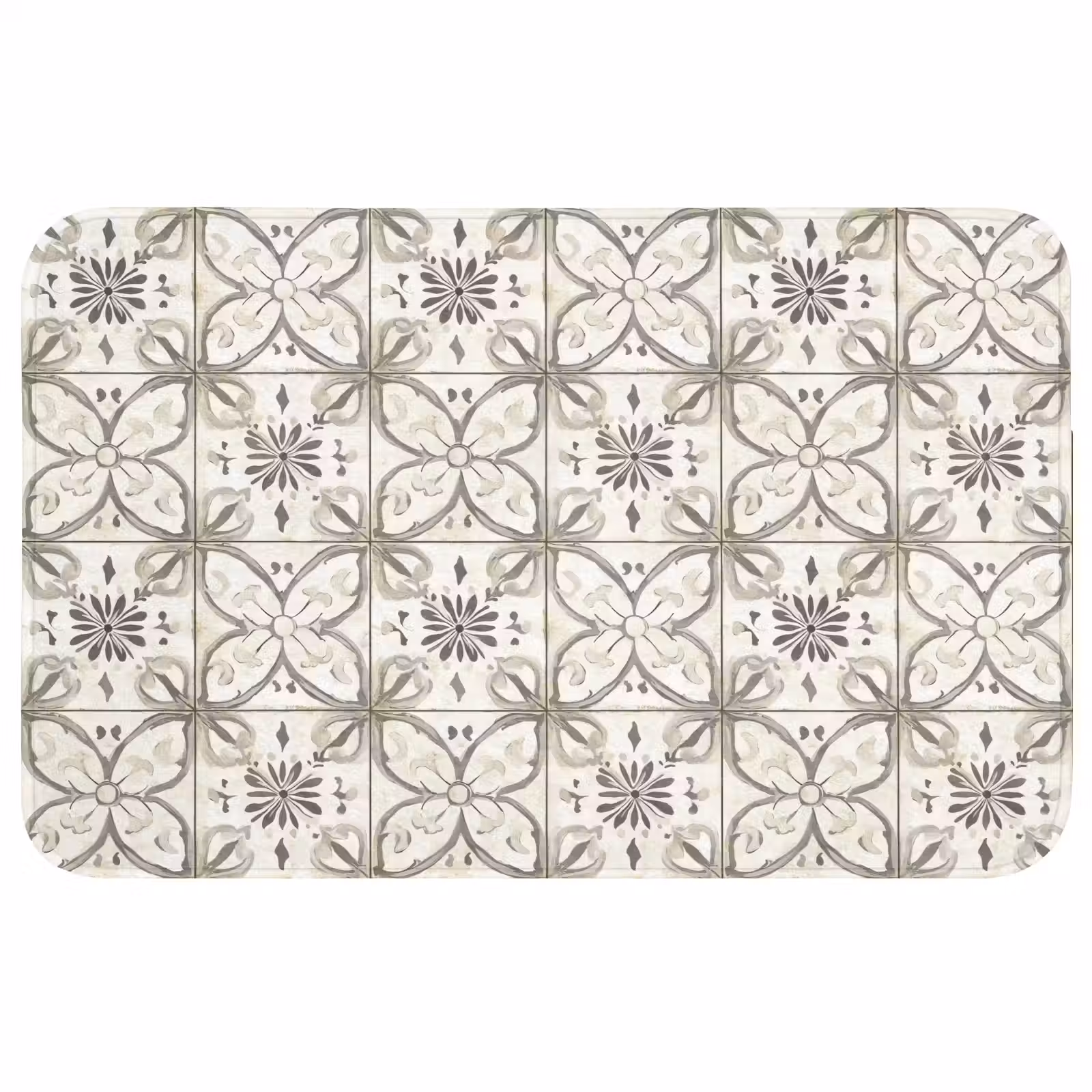 Badmat - Antiek - Tegel - Beige — 1