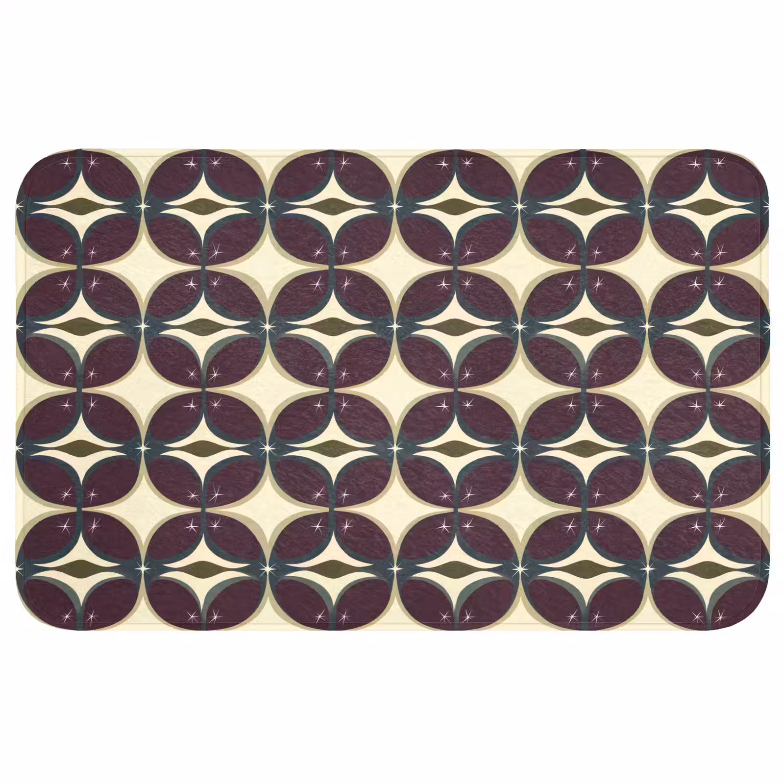 Badmat - Cirkel - Retro - Kleurrijk — 1