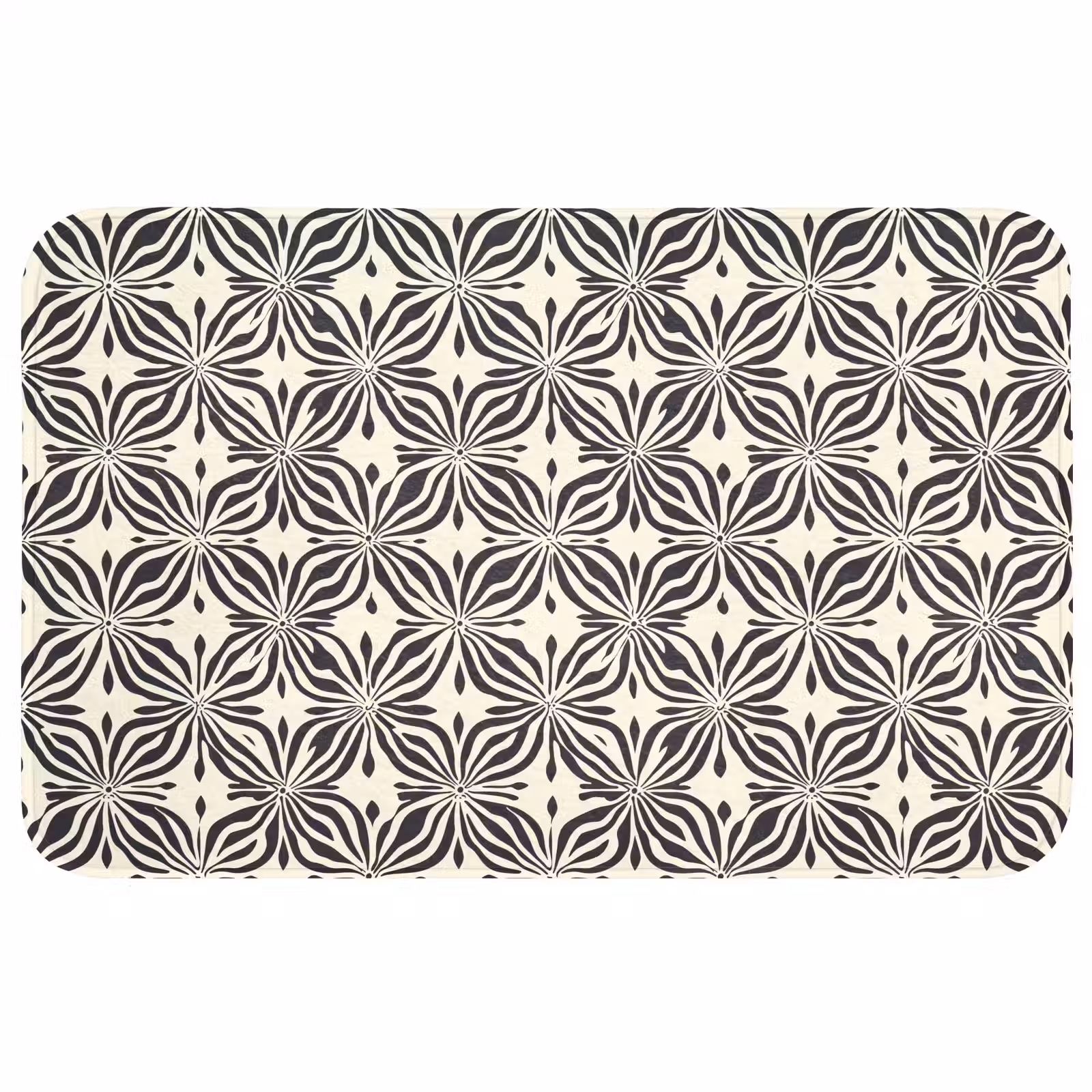 Badmat - Grafisch - Patroon - Zwart — 1