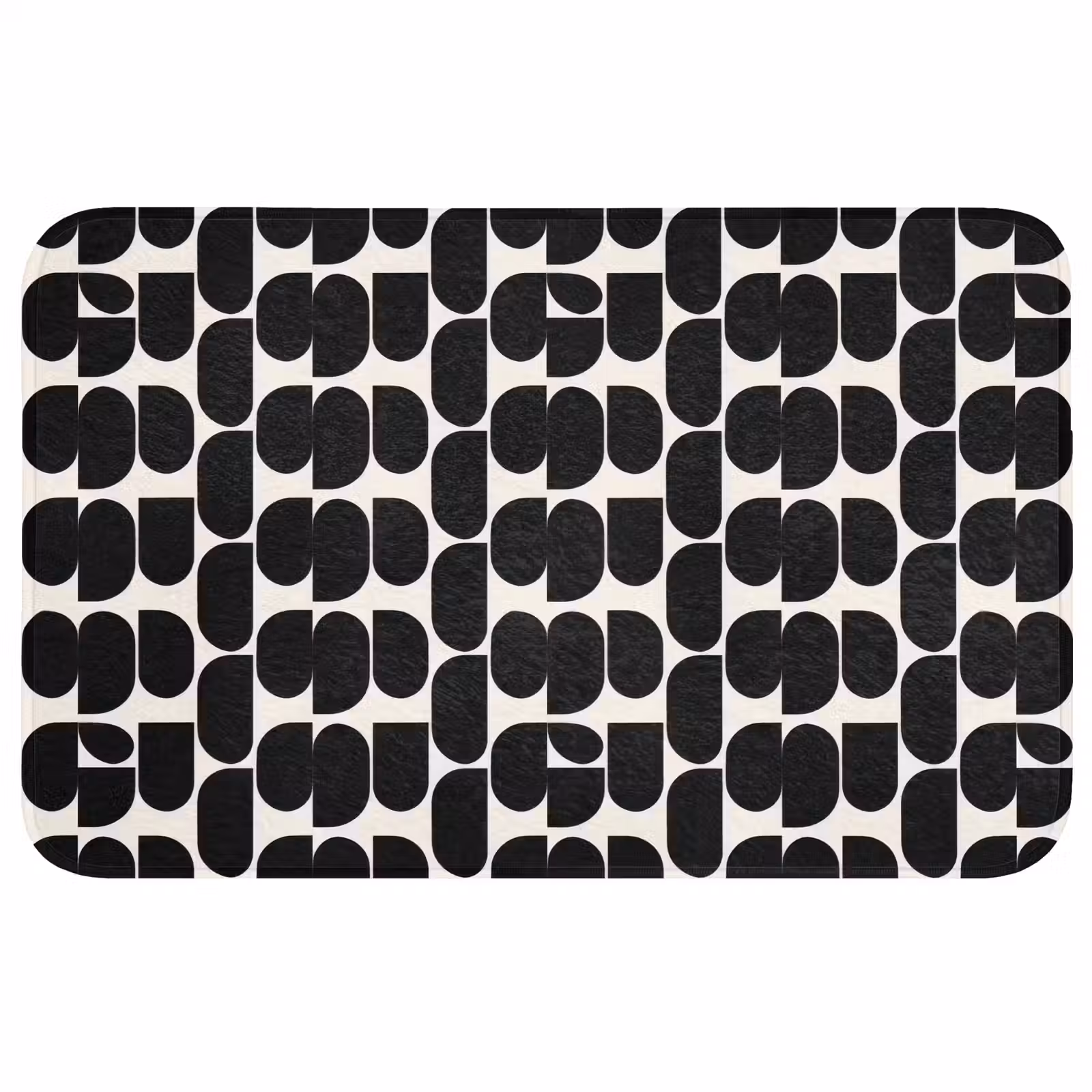 Badmat - Modern - Patroon - Zwart — 1
