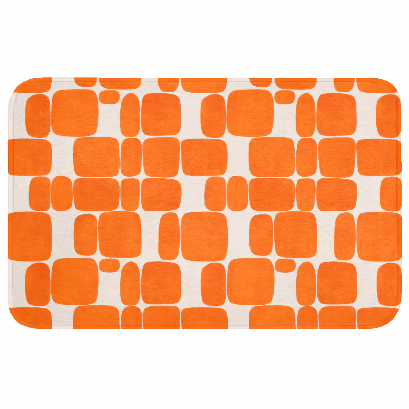 Badmat - Patroon - Retro - Oranje — 1